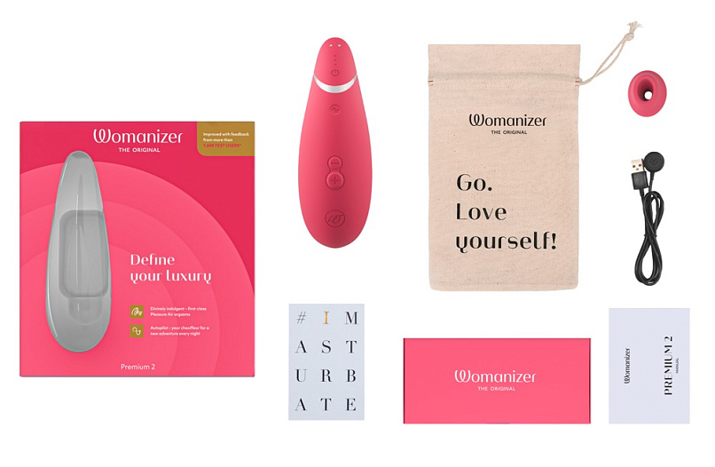 Вакуумно-волновой стимулятор Womanizer Premium 2, розовый