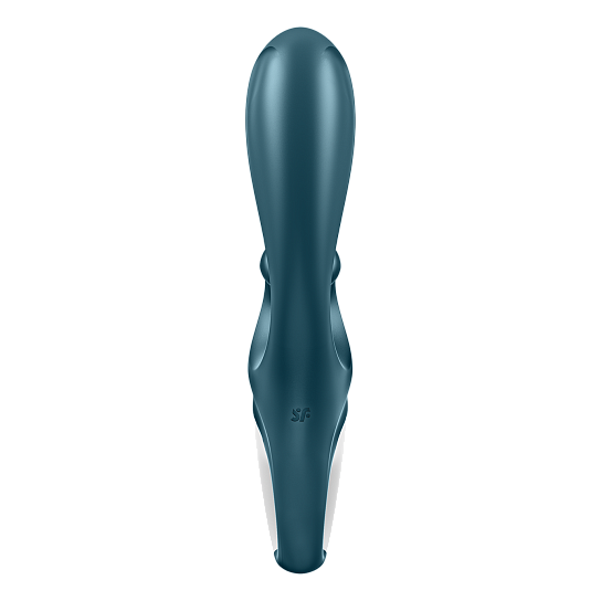 Вибратор-кролик с ультра-гибким отростком Satisfyer Hug me, серо-голубой