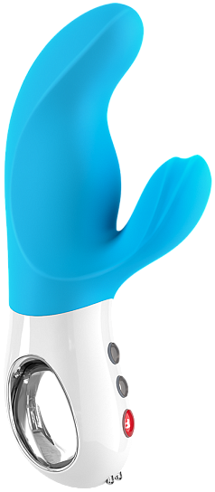 Мини-вибратор премиум класса Miss Bi, 17 см, голубой