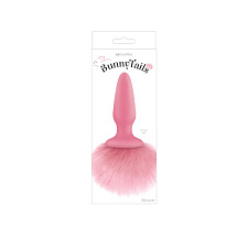 Анальная пробка с заячьим хвостиком Bunny Tails, розовая