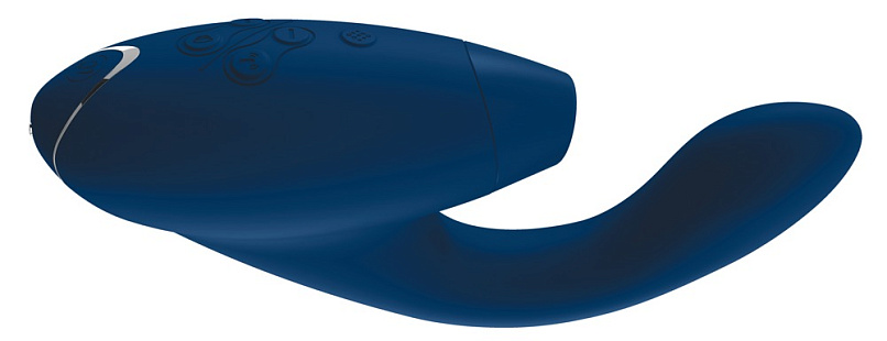 Клиторальный стимулятор Womanizer Duo с технологией Smart Silence, синий