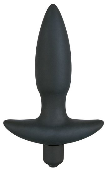 Анальная пробка Black Velvets Vibrating Plug Large, черная