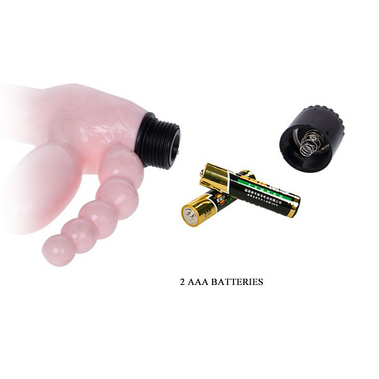 Super Strapless Dildo тройной страпон без ремней с вибрацией 25,4 см