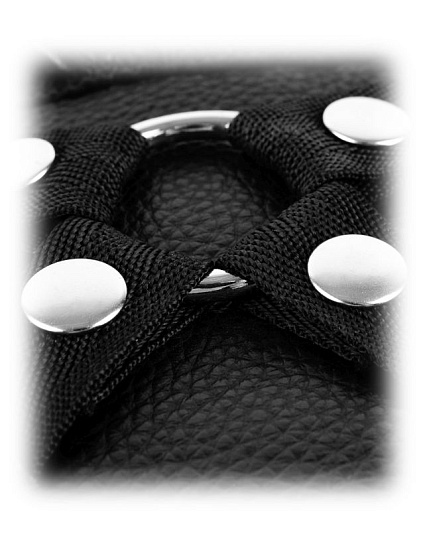 Кружевные трусики для страпона Leather Lover's Harness