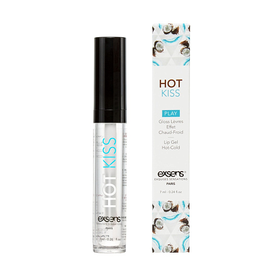 Блеск для губ с эффектом пульсации Exsens Hot Kiss Coconut