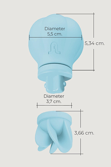 Стимулятор клитора и интимных зон тела с 5 насадками Adrien Lastic Caress Blue
