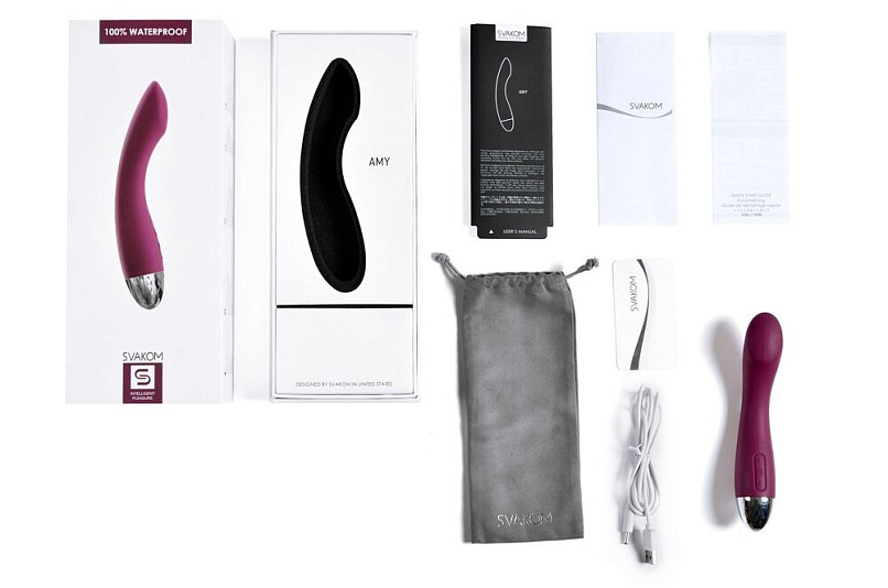 Вибратор анатомической формы Svakom Amy, фиолетовый