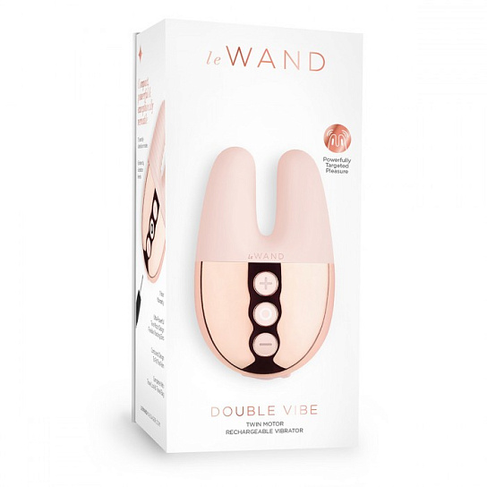 Массажер с двойной вибрацией Le Wand Double Vibe, розовое золото