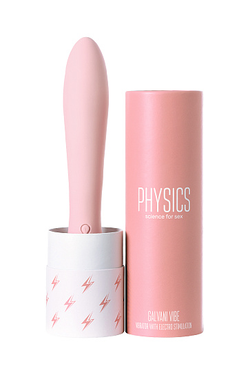 Вибратор с электростимуляцией PHYSICS GALVANI VIBE, 21 см, розовый