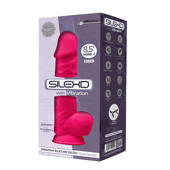 Дилдо с вибрацией Adrien Lastic Model 1 (8,5), ярко-розовый
