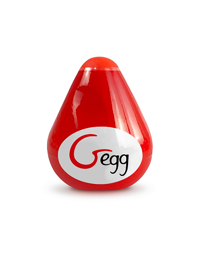 Мастурбатор-яйцо с внутренним рельефом Gvibe Gegg, красный
