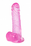 Фаллоимитатор Lola Games Intergalactic Oxygen с мошонкой, розовый, 17, 5 см