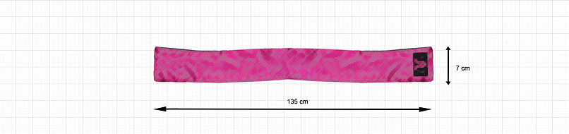 Повязка многофункциональная Satin Sash, черно-малиновый