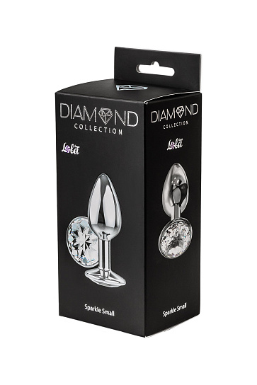 Анальный серебристый страз Diamond Clear Sparkle Small S, прозрачный