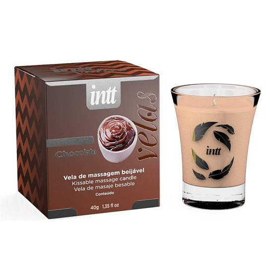 Массажная аромасвеча Intt Kissable Candle, шоколад, 40 г