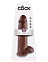 Реалистичный фаллос на присоске 12 Cock with Balls, 24 см, коричневый Реалистичный фаллос на присоске 12 Cock with Balls, 24 см, коричневый