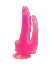 Фаллоимитатор на присоске розовый двойной Love Toy, 17 см