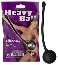 Черные вагинальные шарики Heavy Ball из силикона, диаметр 3,1 см
