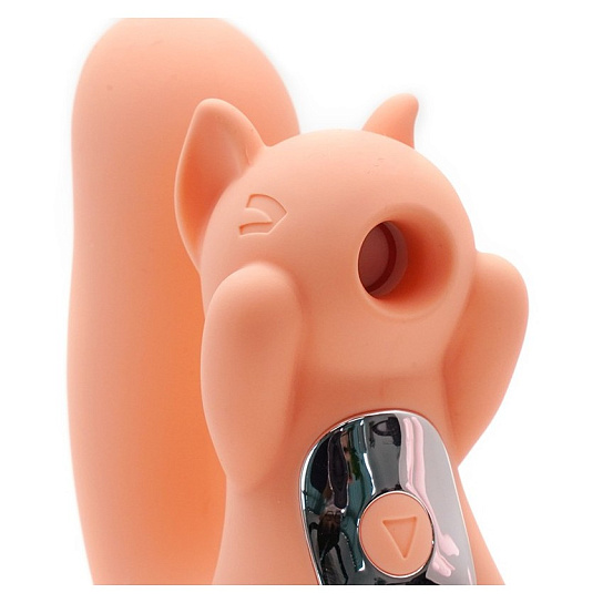 Вакуумный стимулятор клитора Белочка KisToy Miss UU, оранжевый