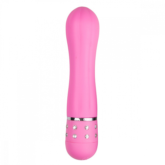 Небольшой вибратор Easytoys Love Diamond Lined Vibrator, розовый
