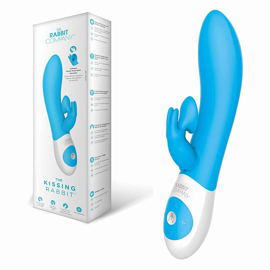 Вибратор многофункциональный Kiss, голубой