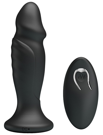 Пробка в виде фаллоса с вибрацией и пультом Baile Mr.Play