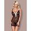 Прозрачная сорочка Obsessive TEMPTING с красивыми кружевами, S/M