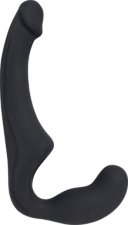 Безремневой страпон с анатомически созданной формой, 10 см, черный