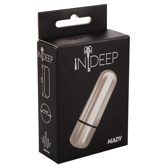 Компактная вибропуля INDEEP MADY, серебристая