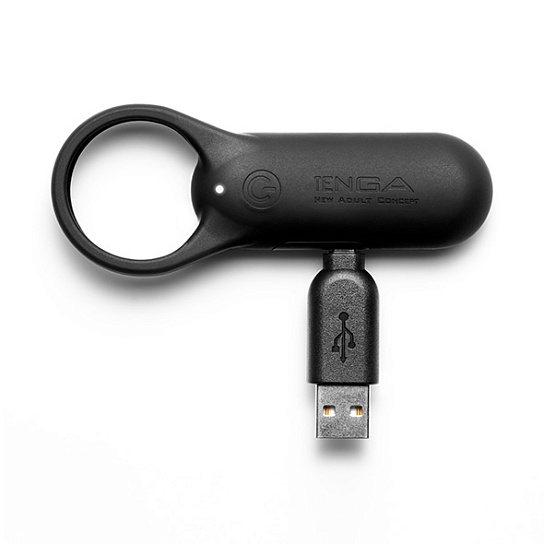 Tenga Smart Vibe Эрекционное кольцо, черное