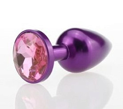 Анальная втулка цвета фиолетовый металлик, 4sexdream, розовая