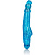 Женский гелевый ребристый вибратор Sparkle Radiant Ripple-Blue