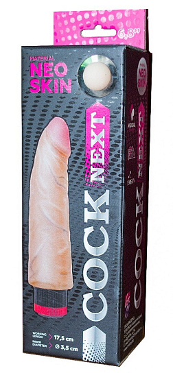 Вагинальный вибратор реалистик с узкой головкой Cock Next 17,5 см