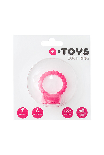 Виброкольцо A-toys силиконовое с клиторальным стимулятором