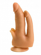 Фаллос анально-вагинальный на присоске с шипами Love Toy, 17 см