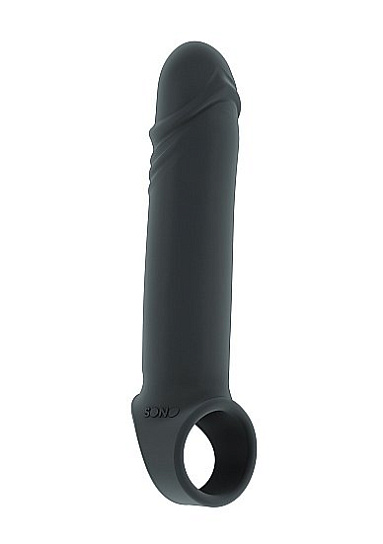 Насадка с кольцом для увеличения пениса Stretchy Penis, серая