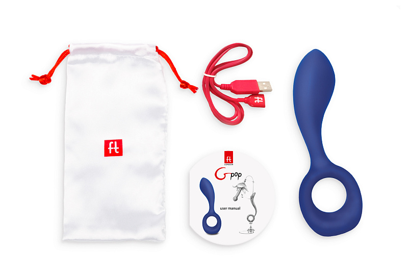 Вибратор двойной Fun Toys анатомический для пары Gpop, фиолетовый