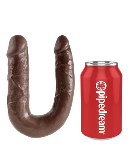 Фаллоимитатор - реалистик двойной U-Shaped Medium Double Trouble, 14 см, коричневый Фаллоимитатор - реалистик двойной U-Shaped Medium Double Trouble, 14 см, коричневый
