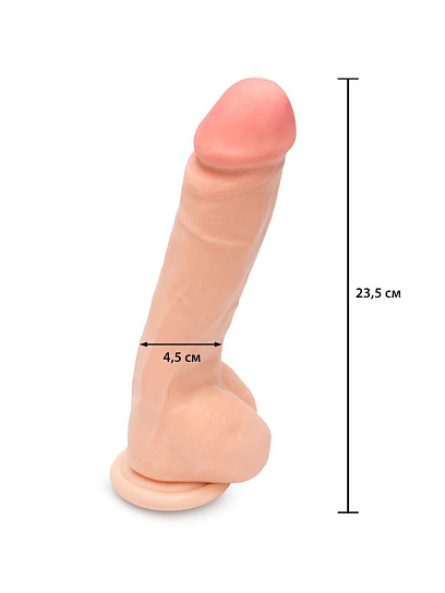 Фаллоимитатор с функцией вибрации и ротации, M