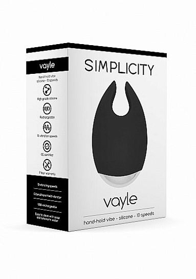 Мини-вибратор VAYLE, 10 скоростей 10.5 см, черный