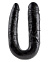 Фаллос двухголовый большой U-Shaped Large Double Trouble 17.8 см, черный