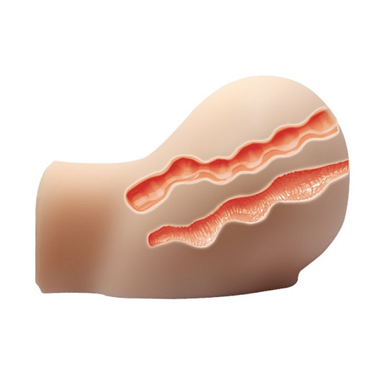 Мастурбатор попка с двумя отверстиями с вибрацией с проводным пультом