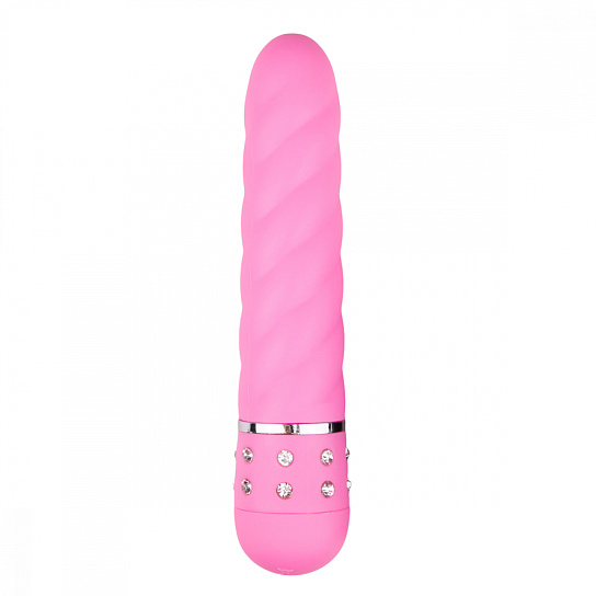 Мини-вибратор Easytoys Love Diamond Twisted, розовый