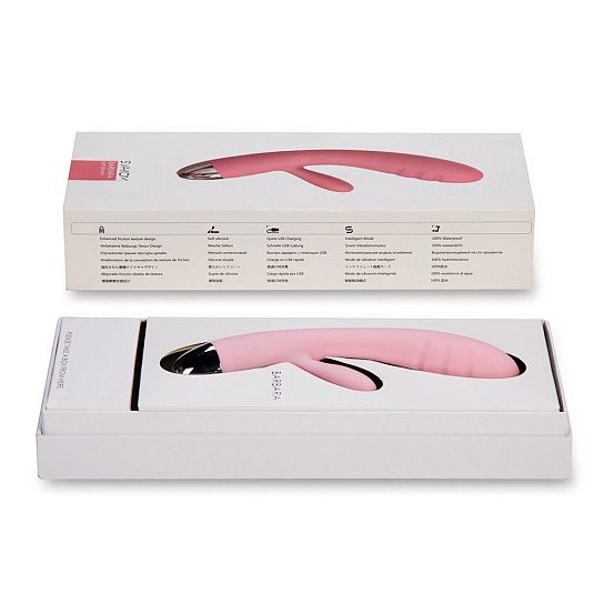 Вагинальный вибратор изогнутый Barbara, розовый