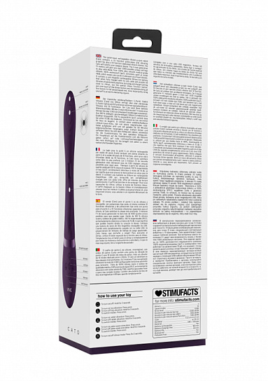 Вибромассажер кролик Cato с функцией импульсное воздействие, фиолетовый