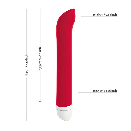 Стройный и элегантный вибратор JOUPIE, красный