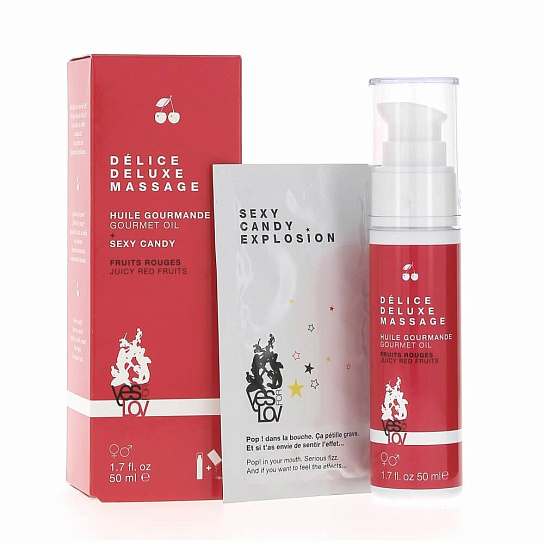 Массажное масло CRAZY STRAWBERRY, 50 мл