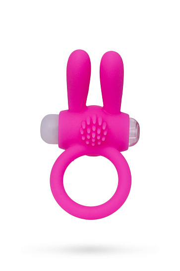 Виброкольцо силиконовое с ушками A-toys, розовое
