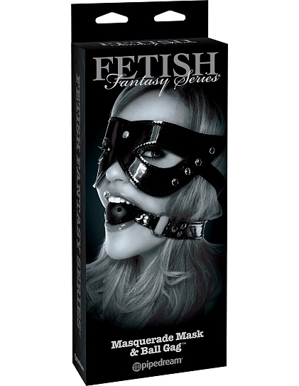 Комплект Masquerade Mask & Ball Gag из маски и кляпа, черный