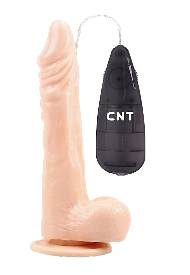 Реалистичный вибратор CNT 8.5 Vibrating Beginner Dildo, телесный